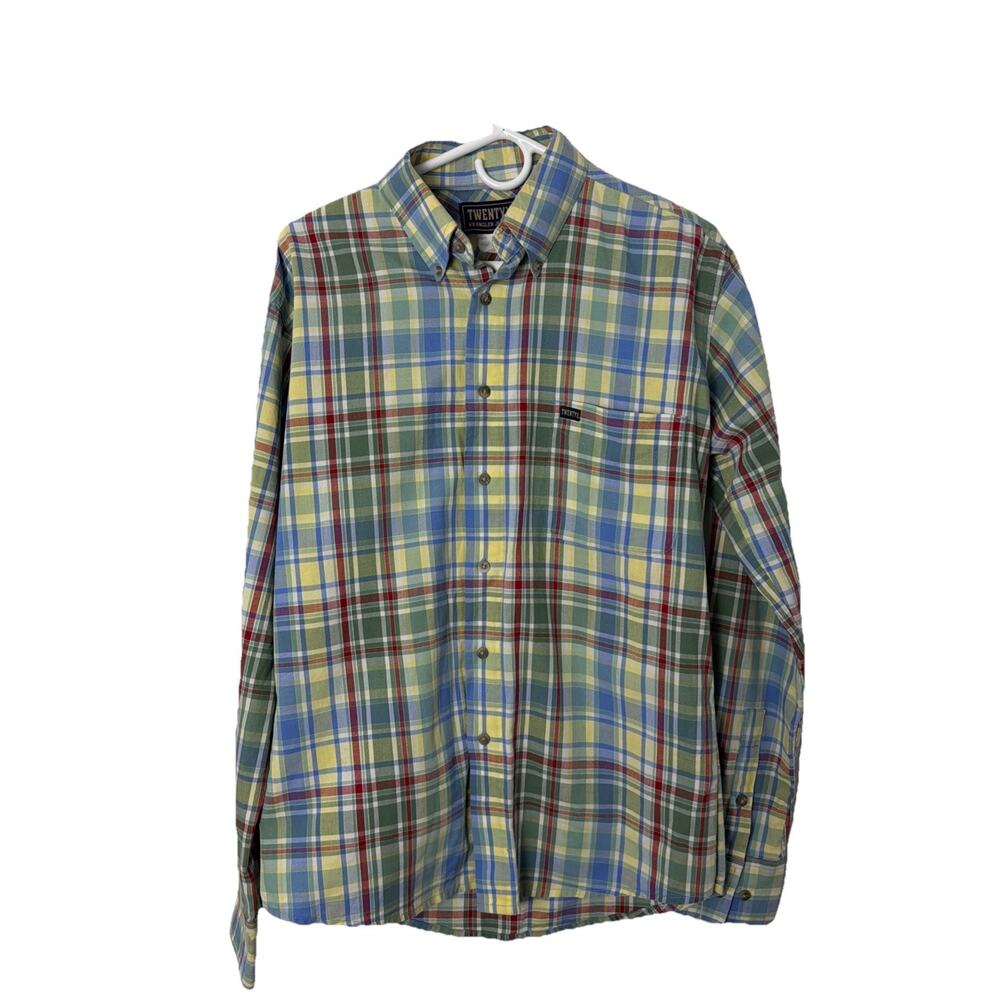 Twenty X Wrangler Button-Down Long-Sleeve Plaid Men's Shirt Size M